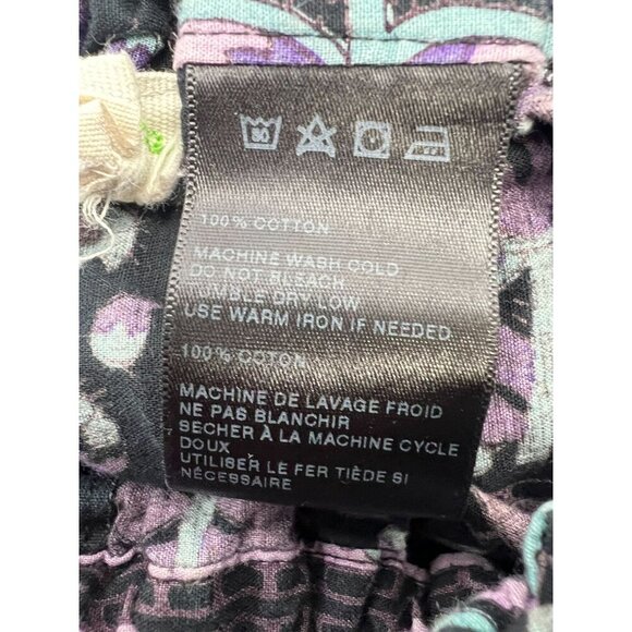 Staring at Stars Women's Small Boho Purple Floral Halter Jumpsuit Romper Cotton - Picture 11 of 12